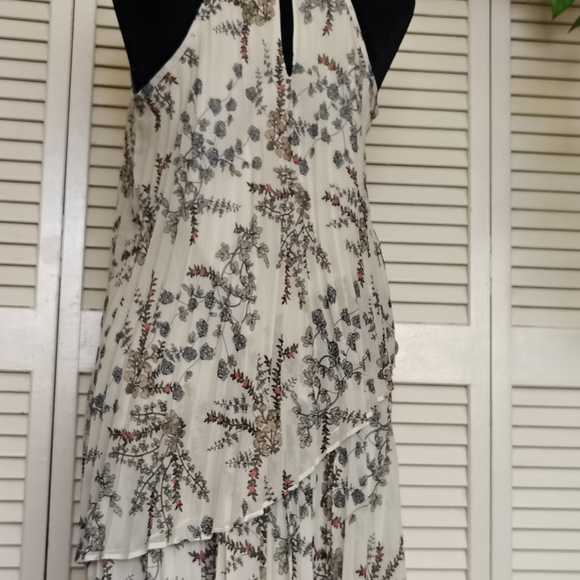Cato Cream & Black Floral Asymmetrical Maxi Dress - Picture 10 of 14